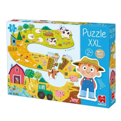 Image de Puzzle de bébé : ferme Xxl Diset (17 pcs)