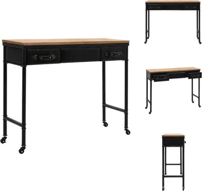 Obrázek produktu pro vidaXL Konzolový stolek MDF a jedlové dřevo 100 x 33,5 x 80 cm - Odkládací stolky
