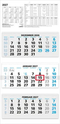 Produktbild von 3-Monatskalender blau 2027
