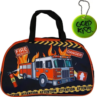 Produktbild von Feuerwehr Handtasche Sporttasche Trainingstasche Schultertasche Tasche Reisetasche Sport Bag inkl. leuchtender Anhänger