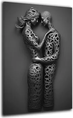 Produktbild von Love Figuren Metallfiguren Wandbild Leinwandbild Kunstdruck XL Wanddeko: 100x150x4cm