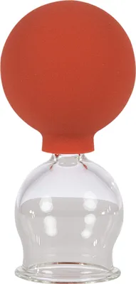 Produktbild von Schröpfglas mit Ball 3,5 cm, Schröpfgläser mit Saugball, medizinisch Schröpfen