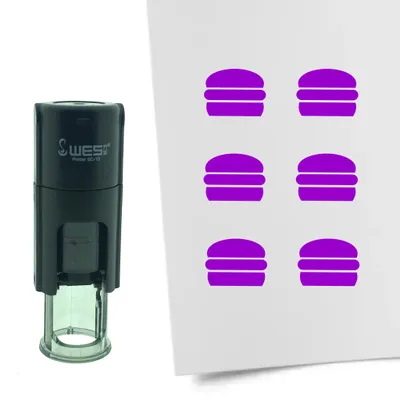 Obrázek produktu pro CombiCraft Stamp Hamburger 10mm kulatý - fialový inkoust