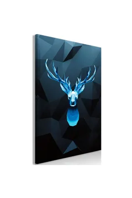 Produktbild von Italienischer Leinwand Leinwandbild - Ice Deer (1 Part) Vertical 40x60 cm Tiere g-A-0230-b-a