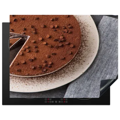 Produktbild von KitchenYeah© Herdabdeckplatte Torte - Schokolade - Kaffee , 77x59cm, Küche Deko, Glaskeramikkochfeld Herdabdeckung, Abdeckplatte fùr Kochfeld