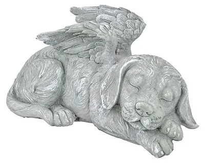Produktbild von Personalisierte Engelkatzen-Gedenkstatue aus Kunstharz mit Engelsflügeln für Garten, Grabstein, emotionales Geschenk