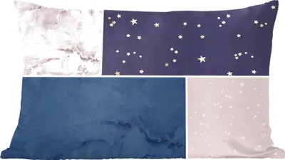 Produktbild von MuchoWow® Zierkissen Sofakissen Wohnzimmer Dekokissen 60x40 cm Marmor - Blau - Rosa - Kopfkissen - Polster mit Foto