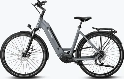 Produktbild von 2024 GRUNDIG GCB-1 E-Bike 28 Zoll Elektrofahrrad für Damen und Herren, E-bike Trekking mit 250W/80N.m BAFANG Mittelmotor und Drehmomentsensor, Grau