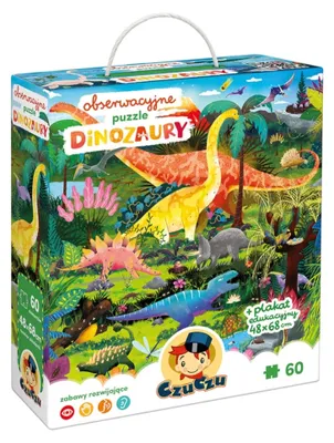 Zdjęcie produktu dla Puzzle 60 elementów Obserwacyjne Dinozaury CzuCzu