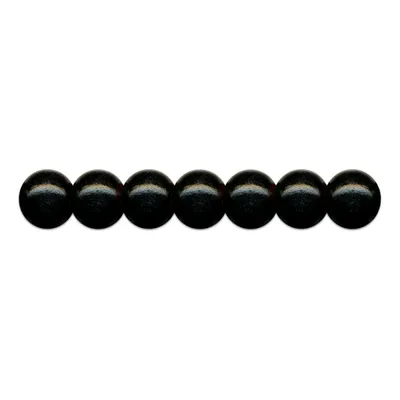 Produktbild von 56 Holzperlen 10mm Holz Perlen basteln fädeln schwarz