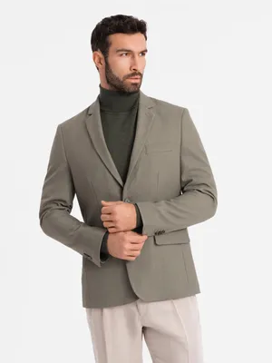 Obrázok produktu pre Ombre Clothing Pánske formálne sako Festime olivová S