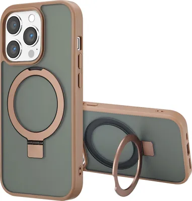 Obrázok produktu pre Zadný kryt Accezz Ring Stand s MagSafe pre Apple iPhone 14 Pro Max - Hnedý