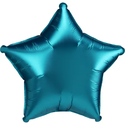 Image de Ballon étoile satinée bleu 45cm