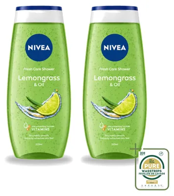 Immagine prodotto di 2 confezioni di gel doccia Nivea al limone e agli oli - 250 ml ciascuna - confezione risparmio - 2 pezzi
