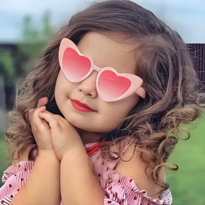 Produktbild von Kinder Sonnenbrille - Mädchen - 1 bis 8 Jahre - Rosa Herz