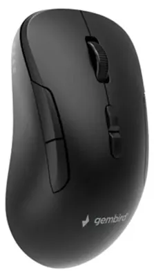 Productafbeelding van Gembird MUSW2-7B-01, Geschikt voor zowel rechtshandigen als linkshandigen, Optisch, RF draadloos + Bluetooth, 1600 DPI, Zwart