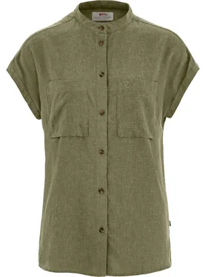 Productafbeelding van Fjällräven dameshemd "Övik Hemp SS", groen, maat XL