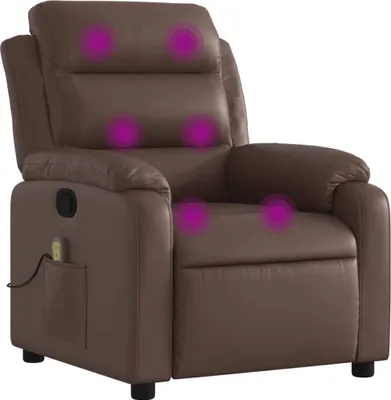 Image de Fauteuil de massage Marron similicuir