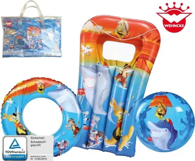 Produktbild von Wehncke Beach Set Down Under - Schwimmring, Luftmatratze, Ball