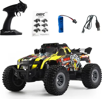 Produktbild von 1:18 Fernbedienung Drift Car Toy High Speed Offroad Klettermodell Jungen Spielzeug Gelb