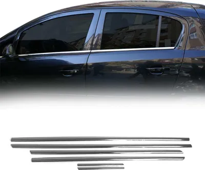 Zdjęcie produktu dla Listwy okienne do Opel Corsa D 2006-2015 stal nierdzewna chrom 6szt