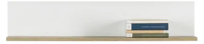 Produktbild von Furniture24 Hängeregal Wandregal Wandboard Irma IM10 Eiche/Weiß Hochglanz