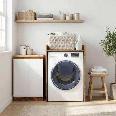 Produktbild von Waschmaschinen-Schrank - VIDAXL - Altholz 67,5 x 62 x 97 cm Holzwerkstoff
