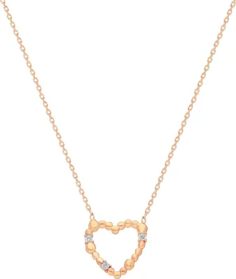 Produktbild von Dkeniz Kette 925/- Sterling Silber 42+3cm rot Zirkonia weiß 145250071