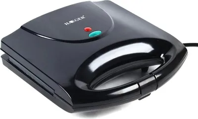 Image de Grill électrique - Grill à contact/appareil à sandwich - Chauffage double face - 850 W - 220 V 50 Hz - Compact 22 × 20 cm - Noir