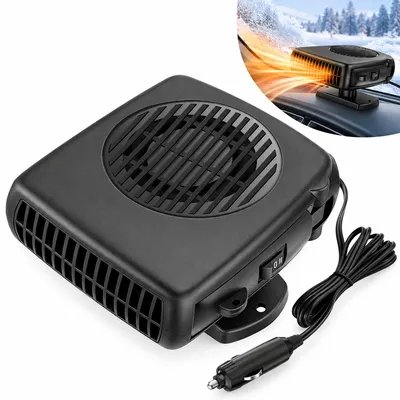 Produktbild von 12v Heizlüfter mit Kalt und Warmluftfunktion, 360° Drehbar, Standheizung Auto für den Zigarettenanzünder