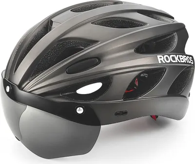 Obrázok produktu pre ROCKBROS Cyklistická prilba Prilba s odnímateľnými magnetickými okuliarmi Visor Women Men Titanium large 58-65CM