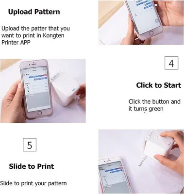 Obrázek produktu pro Přenosný inkoustový tiskárna - Mobilní tiskárna - Tisk na papír - Rychleschnoucí inkoust - Formát A4 - Černá barva