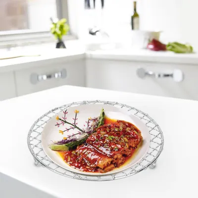 Produktbild von Mehrzweck-Edelstahl Backen Drahtgeflecht Grill BBQ Netz Mesh Barbecue Dampfen Rack Fryer Zubehör