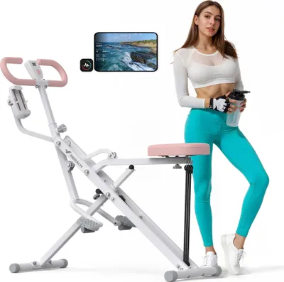Produktbild von Fitnessgerät für Zuhause – Bauchmuskeltrainer, Rückentrainer, Kniebeugentrainer für Ganzkörpertraining, bis 158 kg belastbar