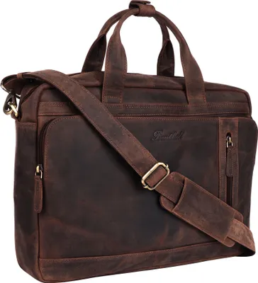 Produktbild von Benthill Laptoptasche Echt Leder I EchtLeder Umhängetasche für Laptop I Aktentasche für Notebook I Damen und Herren Tasche I Notebooktasche