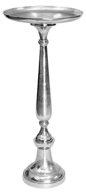 Produktbild von Metallsäule Silber, 78 cm hoch, Antik Look, Kerzenständer, Blumenständer, Beistelltisch, Windlichtsäule, Podest, Sockel