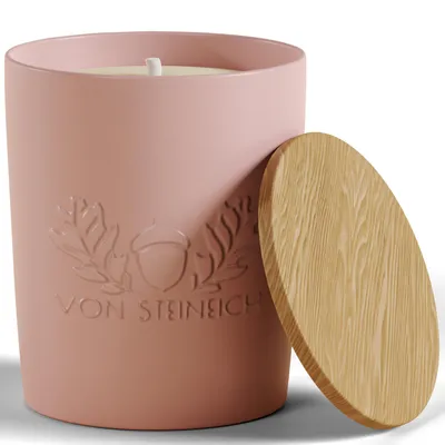 Produktbild von VON STEINEICH® XXL Outdoor Kerze Windfest | 30h Brenndauer - 1,2kg | Extrem hell | Wunderschöne Duftkerze aus Sojawachs [Pink Cactus Flower] | Die pe