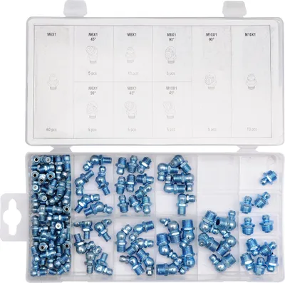 Immagine prodotto di Ingrassatori, set di ingrassatori metrici, M6, M8, M10, 110 pezzi.