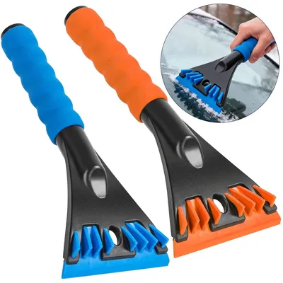 Produktbild von Auto-Eiskratzer 2er-Set, kompakte Mini-Schneeschaufel aus ABS, kratzfrei & ergonomisch, für Windschutzscheibe, PKW, SUV und LKW, Winter-Autozubehör
