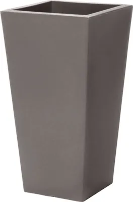 Image de Step2 Tremont Pot de Fleur - Carré et Grand - Cèdre Foncé - 38,1 x 38,1 x 71,1 cm | Jardinière Balcon Léger et Facile à déplacer - Plastique rotomoulé