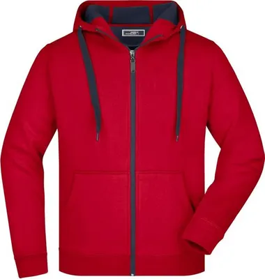Produktbild von Men's Doubleface Jacket Sportive Jacke mit Kapuze red/carbon, Gr. M