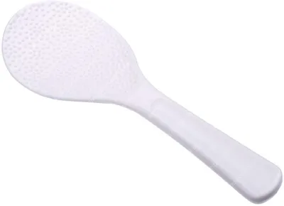 Japanischer Reislöffel aus Kunststoff, 19,5 cm, weiß, 1 Stück