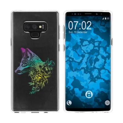 Produktbild von PhoneNatic Case kompatibel mit Samsung Galaxy Note 9 Silikon-Hülle Floral Fuchs M1-4
