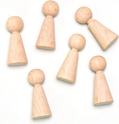 Produktbild von Glorex Figur Kegel Buche 15x37 mm 6 Stück