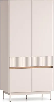 Produktbild von Dunea Kleiderschrank mehrtürig Drehtüren ohne Schubladen 193x92x53 cm auf Füßen