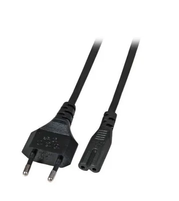 Obrázek produktu pro Síťový kabel Euro-C7 180°, černý, 3 m, 2 x 0,75 mm²