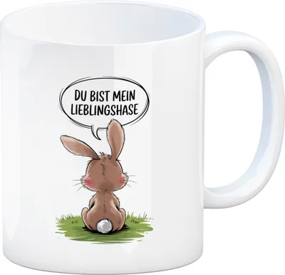 Produktbild von Du bist mein Lieblingshase Kaffeebecher