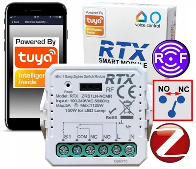 Produktbild von RTX Spannungsloses Mini-Relais NC NO Steuergerät mit RF
