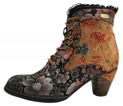 Produktbild von Laura Vita Damenschuhe Schnürstiefelette Metallic Freizeit