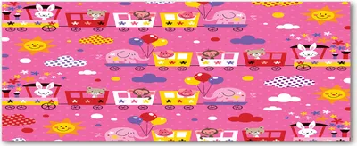 Produktbild von Tulup® Küchenrückwand Spritzschutz aus Glas -125x50 -Spritzschutz auf gehärtetes Glas Deko Kinderzimmer Tiere im Zug